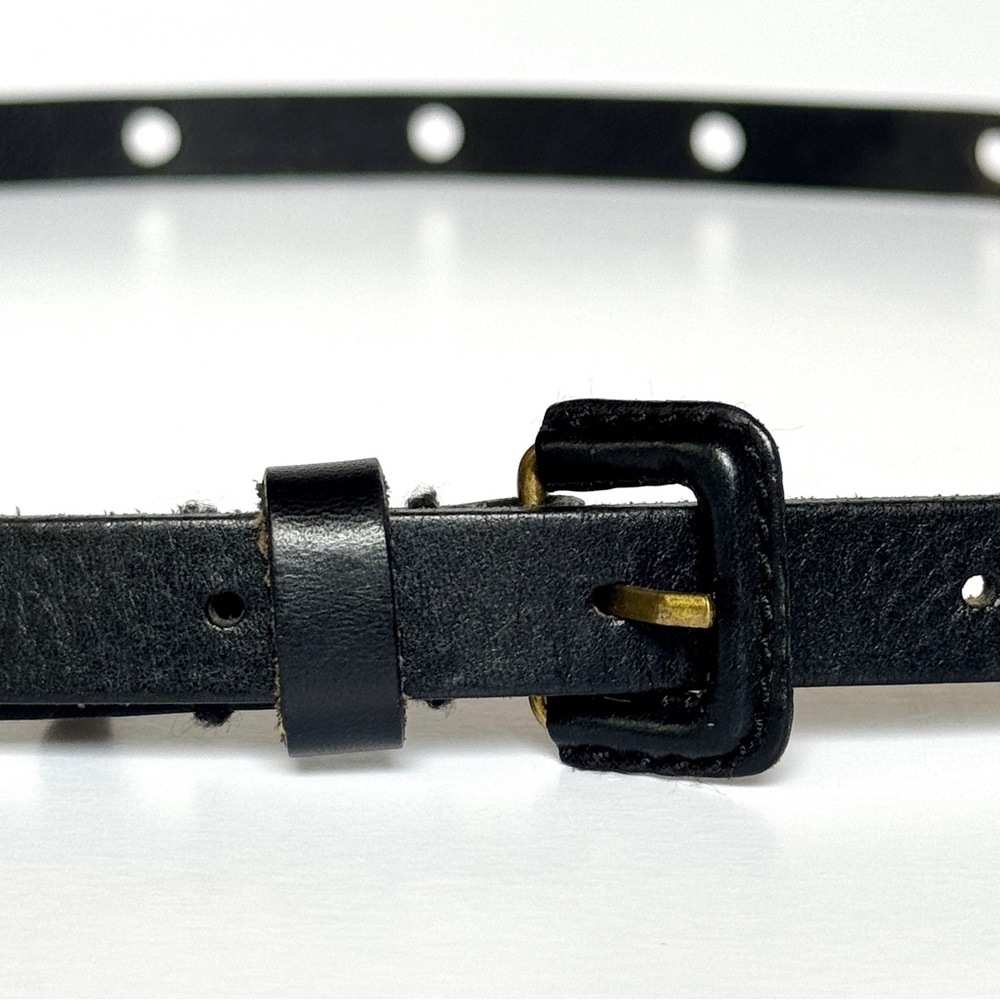 Madewell Skinny Black Leather Belt – Adjustable Wrap Style – 45”